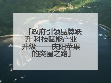 政府引领品牌跃升 科技赋能产业升级——庆阳苹果的突围之路