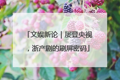文娱新论｜屡登央视，浙产剧的刷屏密码