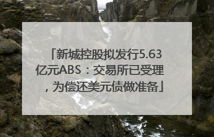 新城控股拟发行5.63亿元ABS：交易所已受理，为偿还美元债做准备