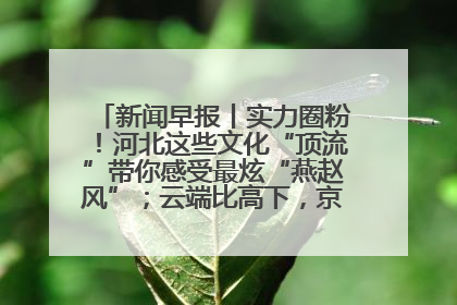 新闻早报丨实力圈粉！河北这些文化“顶流”带你感受最炫“燕赵风”；云端比高下，京津冀风筝高手“花式炫技”>>