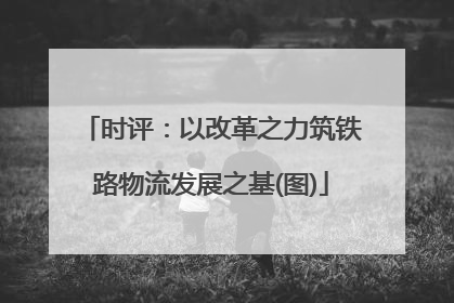时评：以改革之力筑铁路物流发展之基(图)