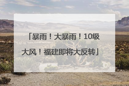 暴雨！大暴雨！10级大风！福建即将大反转