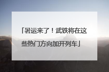 暑运来了！武铁将在这些热门方向加开列车