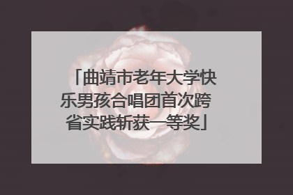 曲靖市老年大学快乐男孩合唱团首次跨省实践斩获一等奖