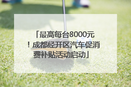 最高每台8000元！成都经开区汽车促消费补贴活动启动