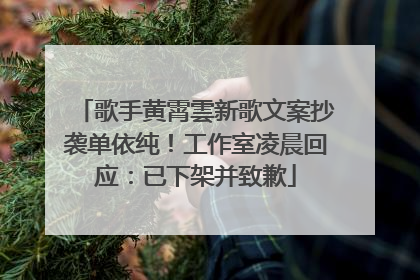 歌手黄霄雲新歌文案抄袭单依纯！工作室凌晨回应：已下架并致歉