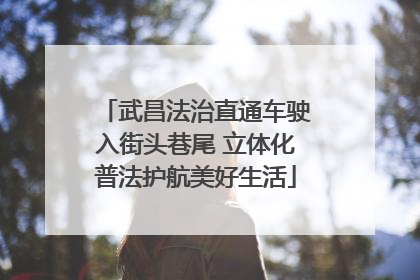 武昌法治直通车驶入街头巷尾 立体化普法护航美好生活