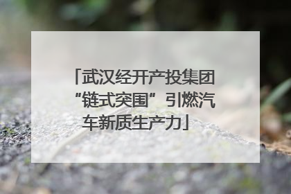 武汉经开产投集团“链式突围”引燃汽车新质生产力