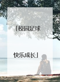 校园足球 快乐成长