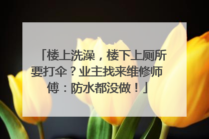 楼上洗澡，楼下上厕所要打伞？业主找来维修师傅：防水都没做！