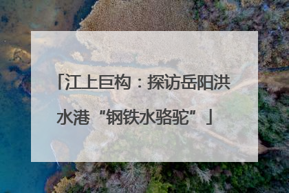 江上巨构：探访岳阳洪水港“钢铁水骆驼”