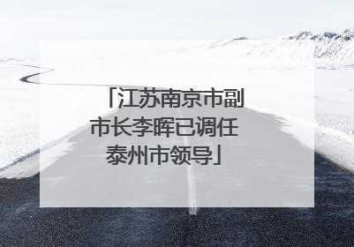 江苏南京市副市长李晖已调任泰州市领导