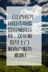 江西省兴国县市场监管局城岗分局：送年报指导上门 解商户服务难题