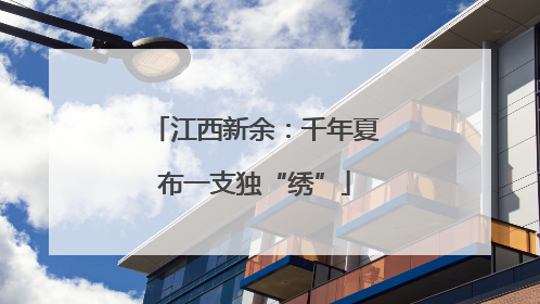 江西新余：千年夏布一支独“绣”
