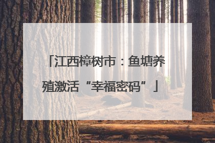 江西樟树市：鱼塘养殖激活“幸福密码”