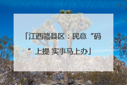 江西赣县区：民意“码”上提 实事马上办