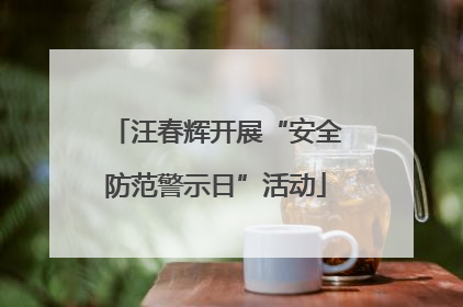 汪春辉开展“安全防范警示日”活动