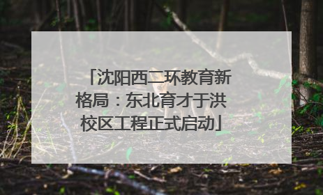 沈阳西二环教育新格局：东北育才于洪校区工程正式启动