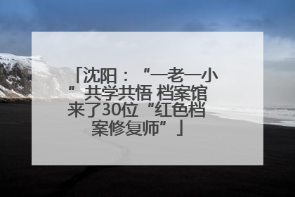 沈阳：“一老一小”共学共悟 档案馆来了30位“红色档案修复师”
