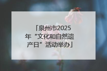 泉州市2025年“文化和自然遗产日”活动举办