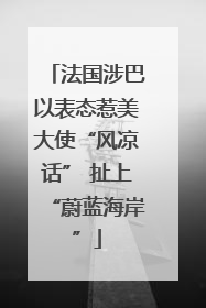 法国涉巴以表态惹美大使“风凉话” 扯上“蔚蓝海岸”