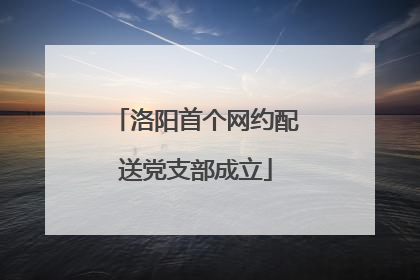 洛阳首个网约配送党支部成立