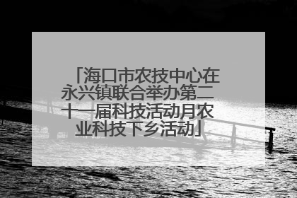 海口市农技中心在永兴镇联合举办第二十一届科技活动月农业科技下乡活动