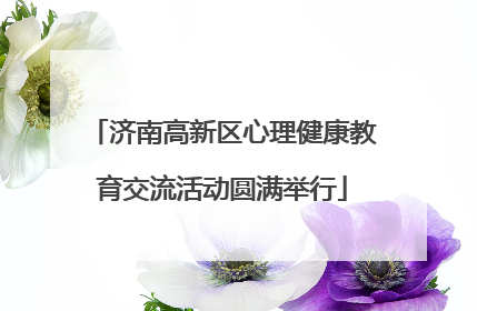 济南高新区心理健康教育交流活动圆满举行