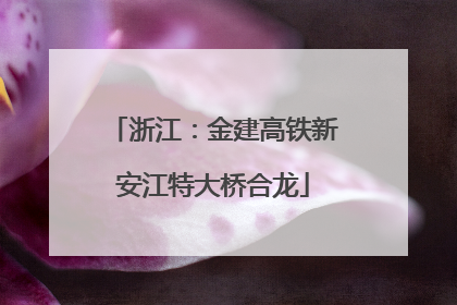 浙江：金建高铁新安江特大桥合龙