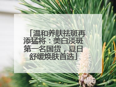 温和养肤祛斑再添猛将：美白淡斑第一名国货，夏日舒缓焕肤首选