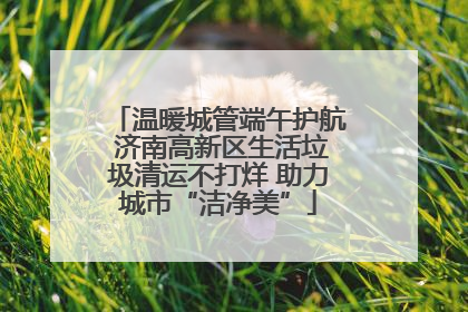 温暖城管端午护航 济南高新区生活垃圾清运不打烊 助力城市“洁净美”