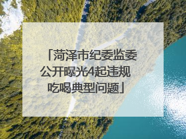 菏泽市纪委监委公开曝光4起违规吃喝典型问题