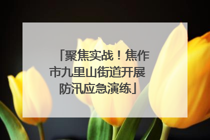 聚焦实战！焦作市九里山街道开展防汛应急演练