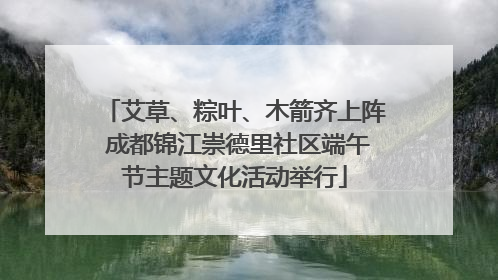 艾草、粽叶、木箭齐上阵 成都锦江崇德里社区端午节主题文化活动举行