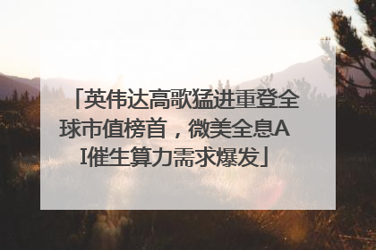英伟达高歌猛进重登全球市值榜首，微美全息AI催生算力需求爆发