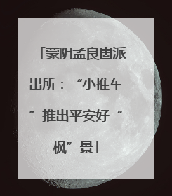 蒙阴孟良崮派出所：“小推车”推出平安好“枫”景