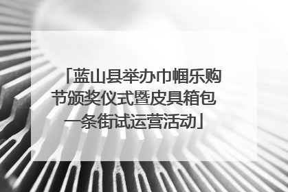 蓝山县举办巾帼乐购节颁奖仪式暨皮具箱包一条街试运营活动