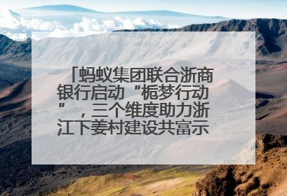 蚂蚁集团联合浙商银行启动“栀梦行动”，三个维度助力浙江下姜村建设共富示范区示范点
