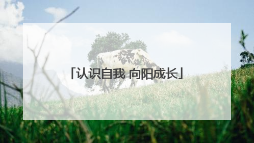 认识自我 向阳成长