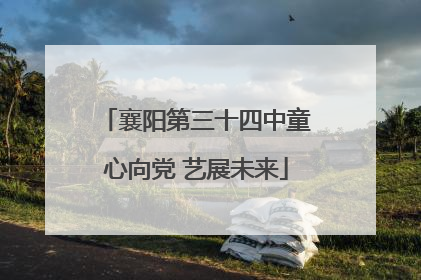 襄阳第三十四中童心向党 艺展未来