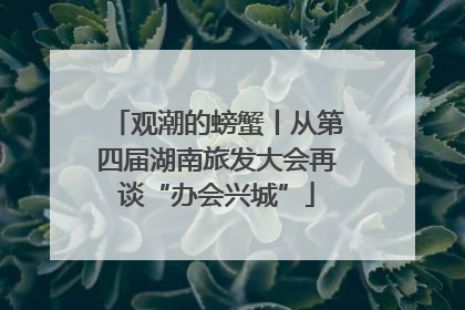 观潮的螃蟹丨从第四届湖南旅发大会再谈“办会兴城”