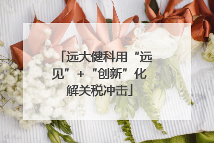 远大健科用“远见”+“创新”化解关税冲击