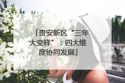 贵安新区“三年大变样”：四大维度协同发展