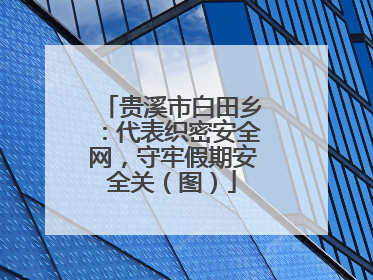 贵溪市白田乡：代表织密安全网，守牢假期安全关（图）