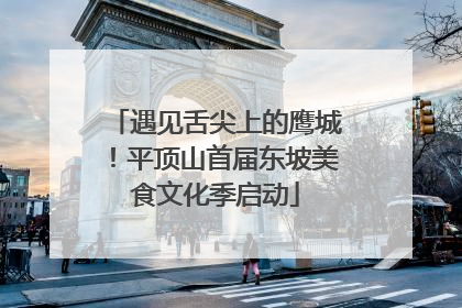 遇见舌尖上的鹰城！平顶山首届东坡美食文化季启动