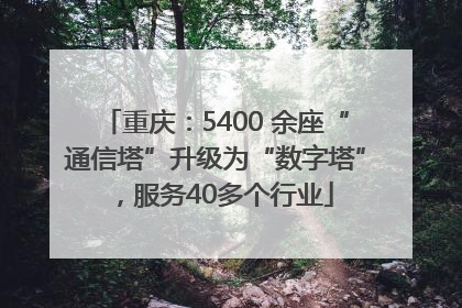 重庆：5400 余座“通信塔”升级为“数字塔”，服务40多个行业