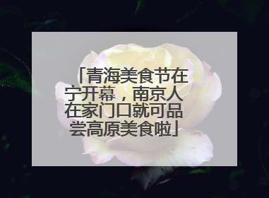 青海美食节在宁开幕，南京人在家门口就可品尝高原美食啦