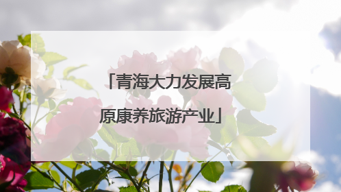 青海大力发展高原康养旅游产业