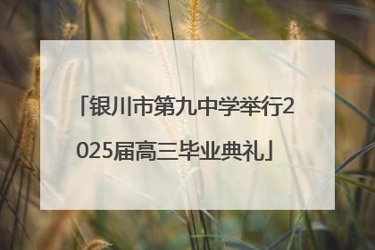 银川市第九中学举行2025届高三毕业典礼