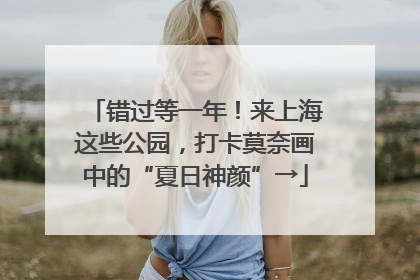 错过等一年！来上海这些公园，打卡莫奈画中的“夏日神颜”→
